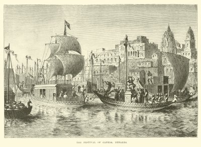 The Festival of Ganesha, Benares by English School