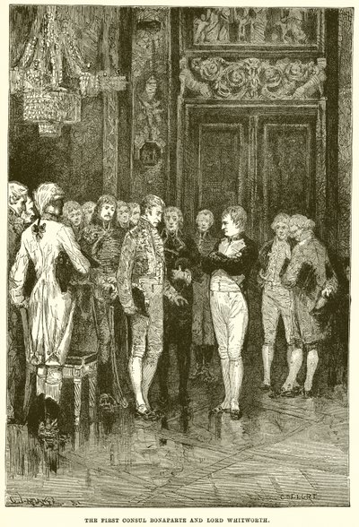 The First Consul Bonaparte and Lord Whitworth by English School