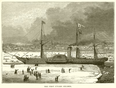 The First Cunard Steamer by English School