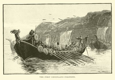 The First Greenland Colonists by English School