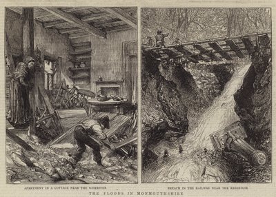 The Floods in Monmouthshire by English School