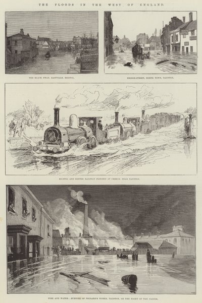 The Floods in the West of England by English School