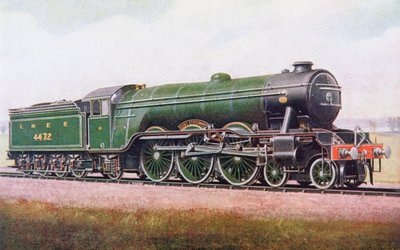 The Flying Scotsman of the London and North Eastern Railway, illustration from The Book of the Locomotive by G. Gibbard Jackson, published 1924 by English School