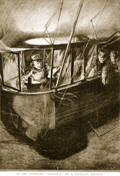 The Forward Gondola of the Zeppelin Airship, 1914-19 by English School