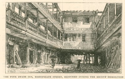 The Four Swans Inn, Bishopsgate Street by English School