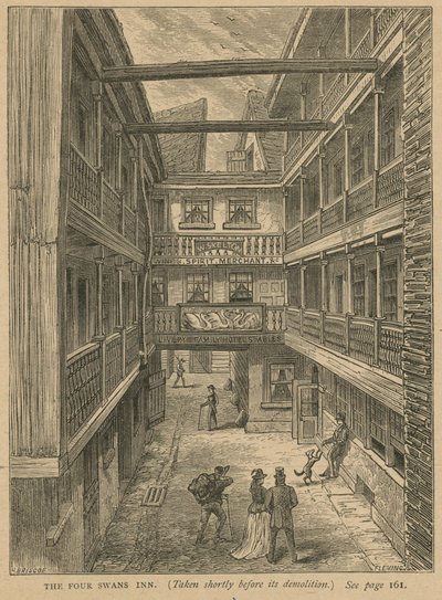The Four Swans Inn, Taken Shortly Before Its Demolition by English School