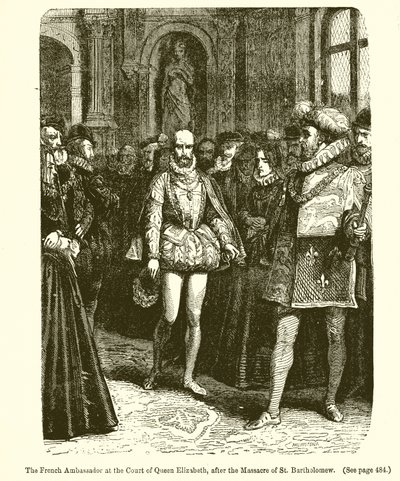 The French Ambassador at the Court of Queen Elizabeth, after the Massacre of St. Bartholomew by English School