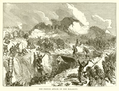 The French Attack on the Malakoff by English School