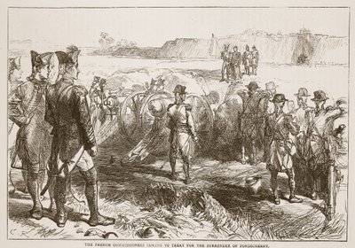 The French Commissioners Coming to Treat for the Surrender of Pondicherry, Illustration from Cassell
