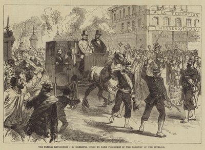 The French Revolution, M Gambetta going to take Possession of the Ministry of the Interior by English School