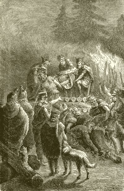 The Funeral Rites of a Barbarian Chief by English School