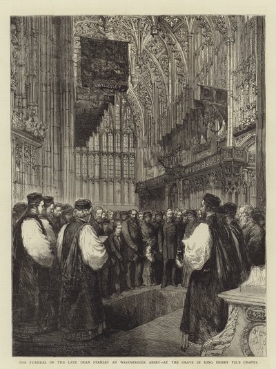 The Funeral of the Late Dean Stanley at Westminster Abbey, at the Grave in King Henry VII