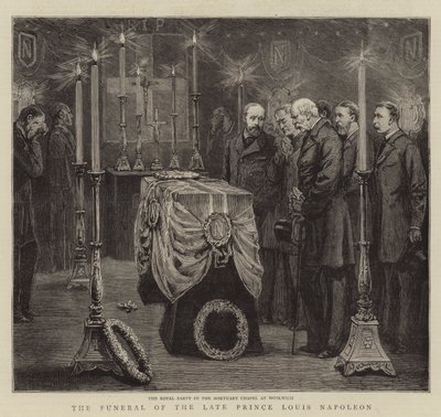 The Funeral of the Late Prince Louis Napoleon by English School