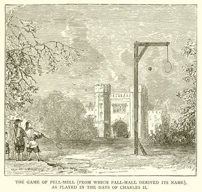 The Game of Pell-Mell (from which Pall-Mall Derived its Name), as Played in the Days of Charles II by English School