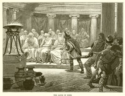 The Gauls in Rome by English School