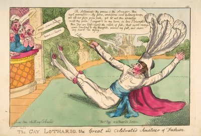 The Gay Lothario. The Great and Celebrated Amateur of Fashion, pub. 1813 by English School