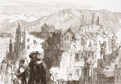 The Genevans Destroying the Suburbs of Their City by English School
