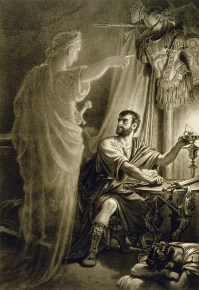The Ghost of Julius Caesar, in the Play by William Shakespeare by English School