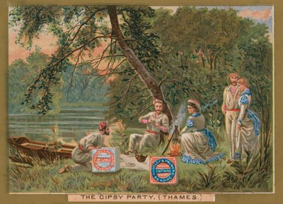 The Gypsy Party on the River Thames by English School