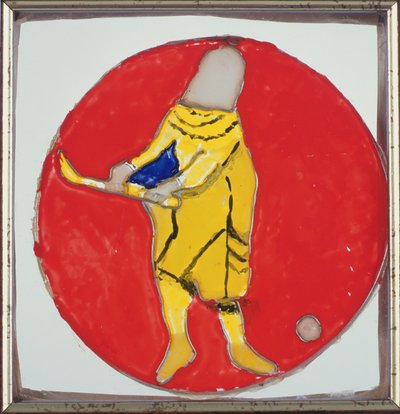 The Golfer, also known as the Crecy Window, from the east window, c.1340 by English School