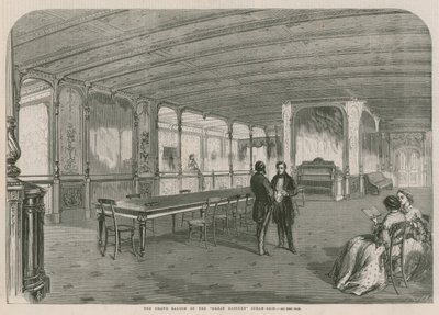 The Grand Saloon of the Great Eastern steam ship by English School