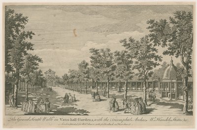The Grand South Walk in Vauxhall Gardens by English School