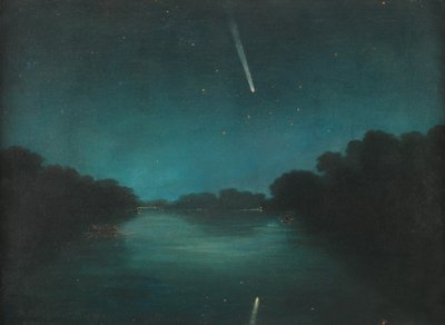 The Great Comet of 1861 as Seen from Staines Bridge, Middlesex by English School