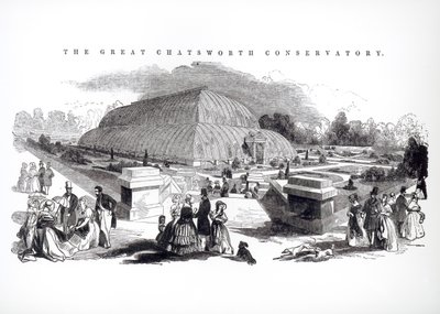 The Great Conservatory at Chatsworth, 1844 by English School