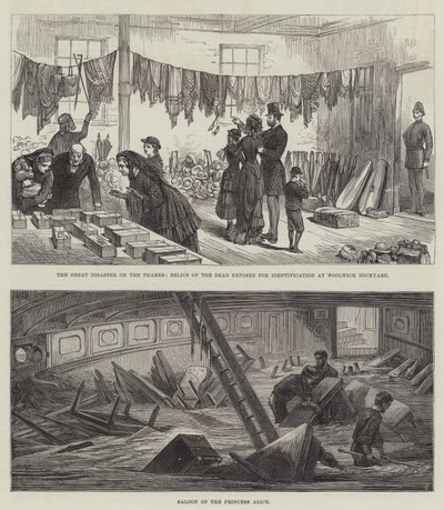 The Great Disaster on the Thames by English School