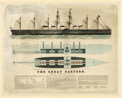 The Great Eastern, pub. C. 1859 by English School