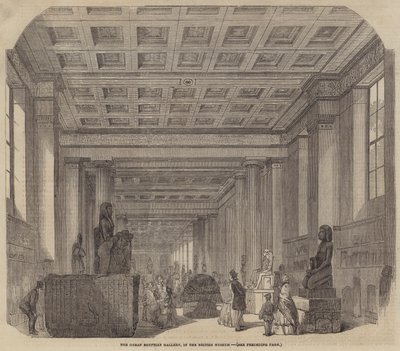 The Great Egyptian Gallery, in the British Museum by English School