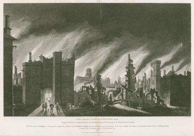 The Great Fire of London, 1666 by English School