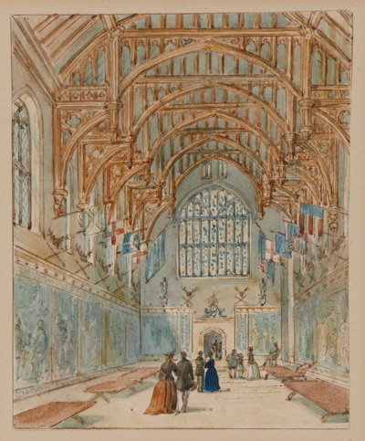 The Great Hall, Hampton Court Palace by English School