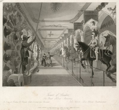 The Great Horse Armoury at the Tower of London by English School