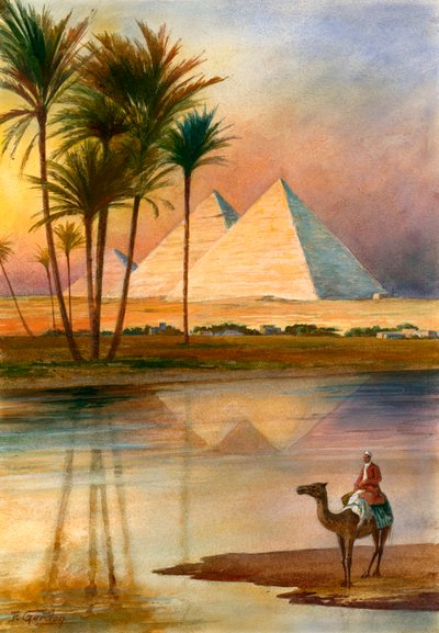 The Great Pyramid of Giza by English School