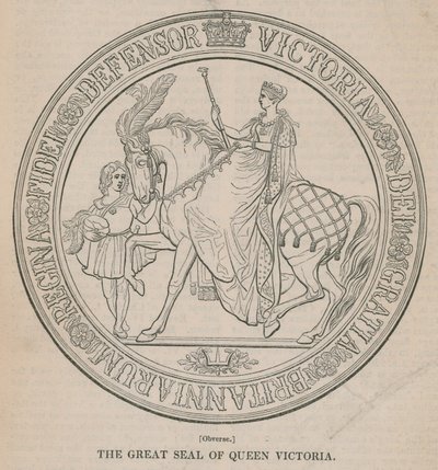 The Great Seal of Queen Victoria (Obverse) by English School
