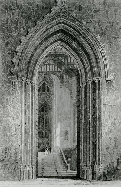 The Great Western Hall Leading to the Grand Saloon, Fonthill Abbey by English School