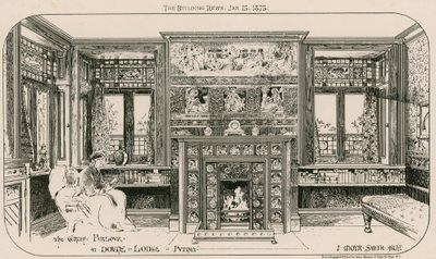 The Green Parlour at Dovne Lodge, Putney, London by English School