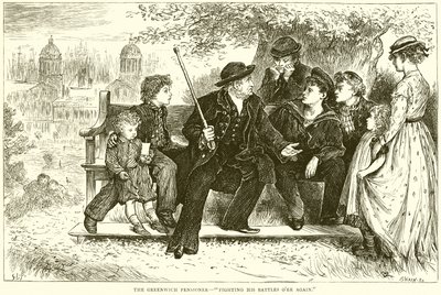 The Greenwich Pensioner--Fighting His Battles Over Again by English School