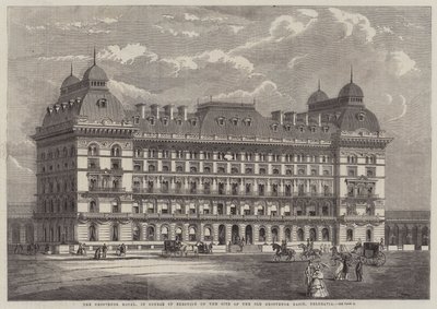 The Grosvenor Hotel, in Course of Erection on the Site of the Old Grosvenor Basin, Belgravia by English School