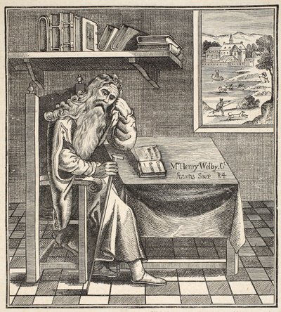 The Grub Street Hermit, from a picture published by Richardson, 1794 by English School