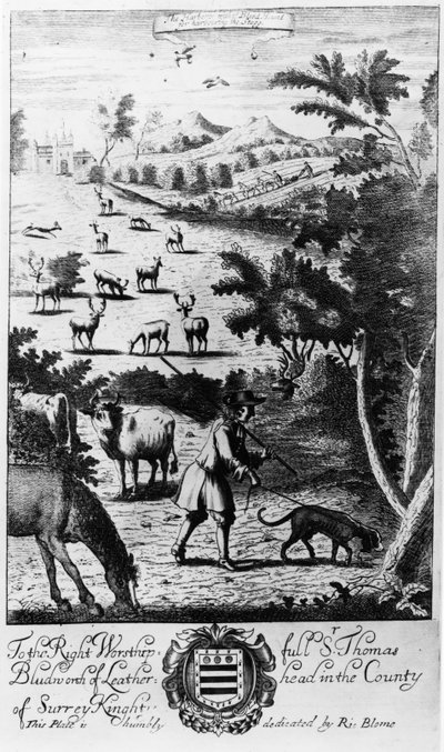 The Harbourer with the blood hound for harbouring the stagg, from 