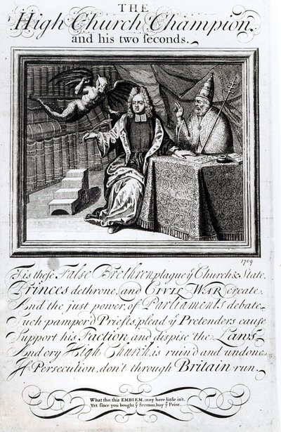 The High Church Champion and his Two Seconds by English School
