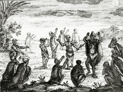The Hottentots Worship the Moon, Illustration from 