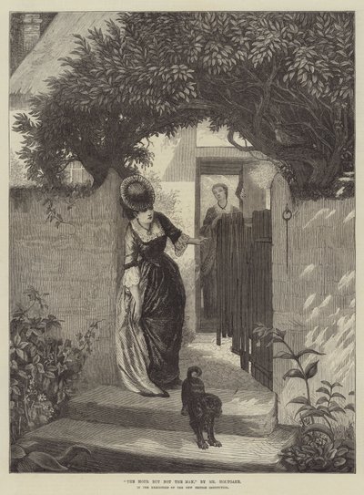 The Hour but not the Man, in the Exhibition of the New British Institution (engraving) by English School