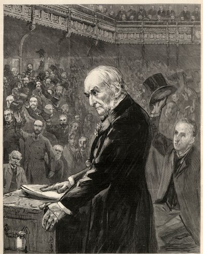 The House of Commons: William Ewart Gladstone Introduces the Second Home Rule Bill by English School
