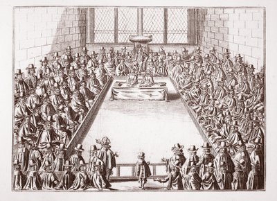 The House of Commons, from a 1648 print by English School