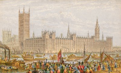 The Houses of Parliament by English School