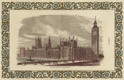 The Houses of Parliament in London by English School