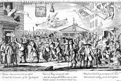 The Humours of the Westminster Election or the Scald-Miserable Independent Electors in the Suds, 1747 by English School